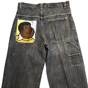 Vintage Platinum FUBU Fat Albert Jeans 36x30 Streetwear Hip Hop Baggy Y2K Rare